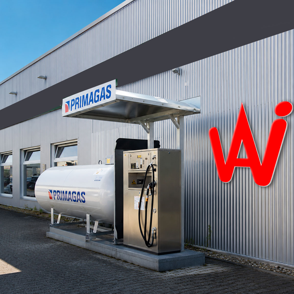 AutoGas-Tankstelle im Auto-Waschpark
